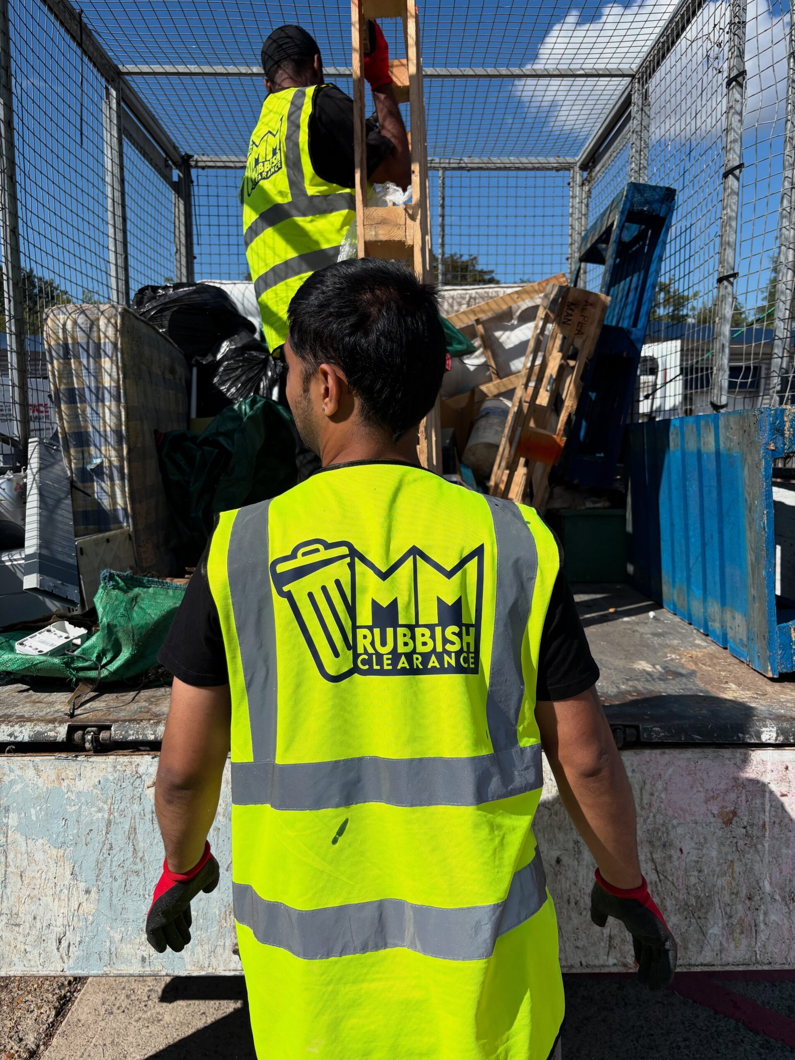 MM Rubbish Clearance van and team