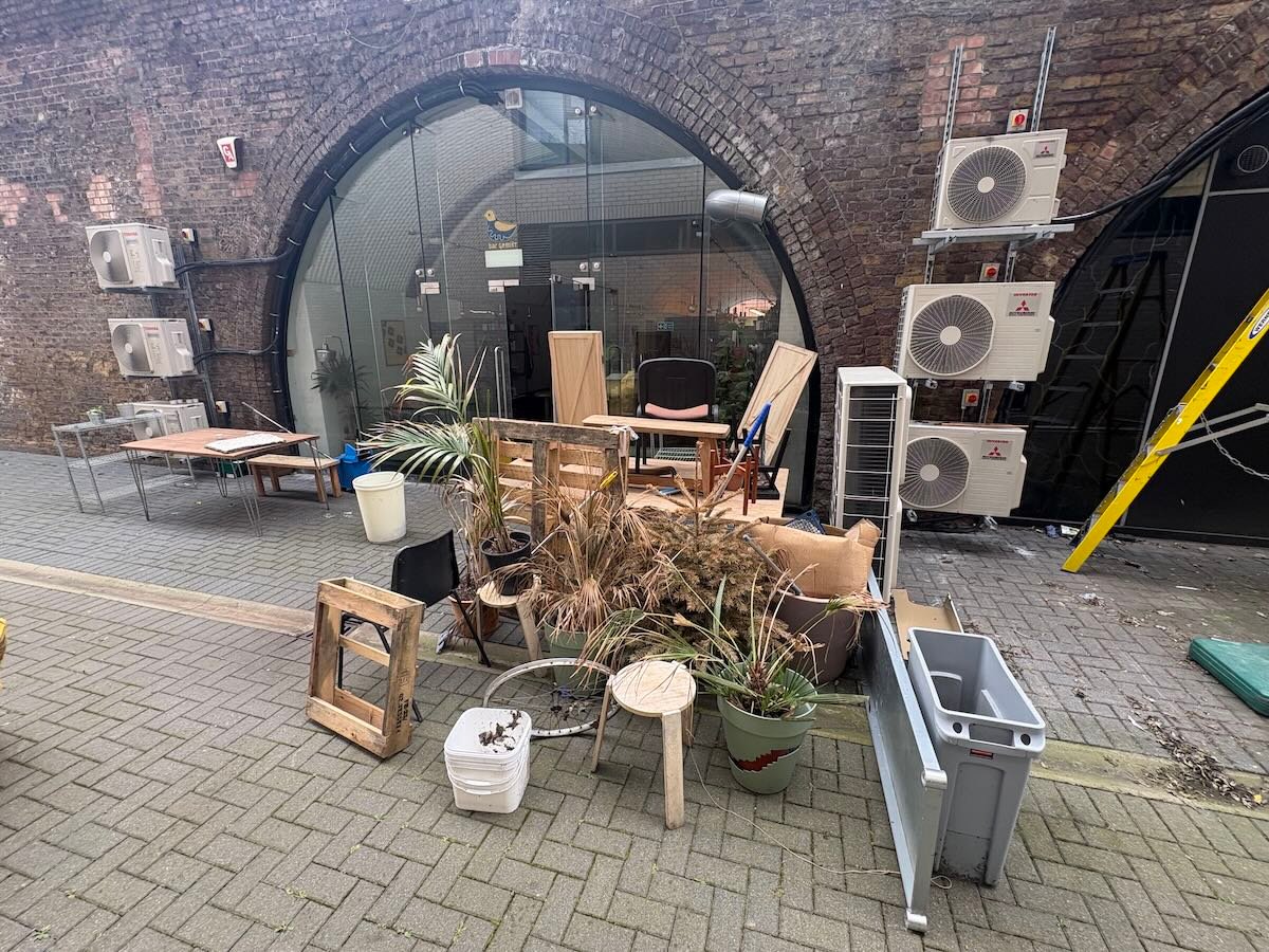 Furniture removal in Holloway N7 before collection by MM Rubbish Clearance