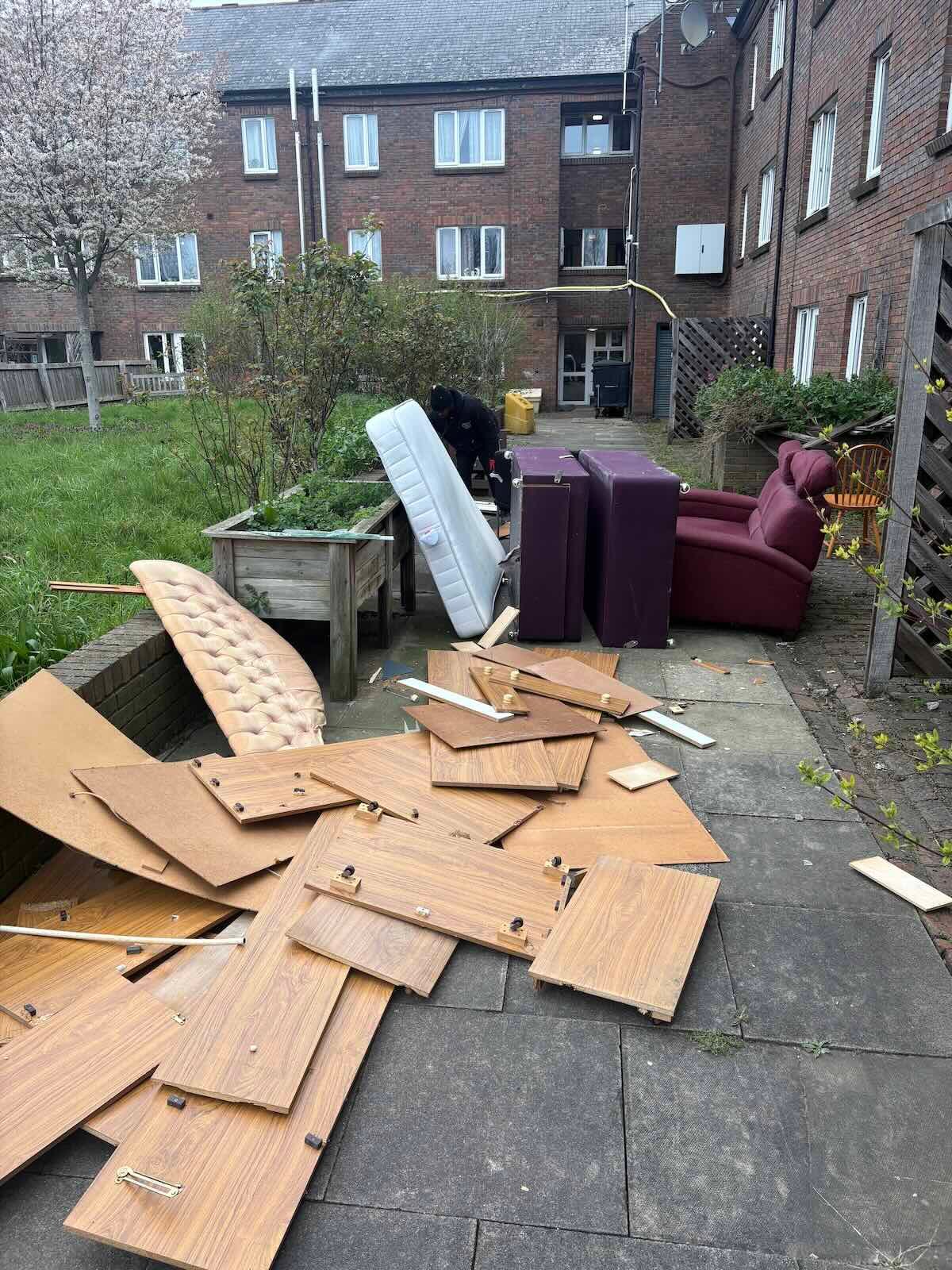 House clearance in Seven Sisters N15 — before clearance by MM Rubbish Clearance