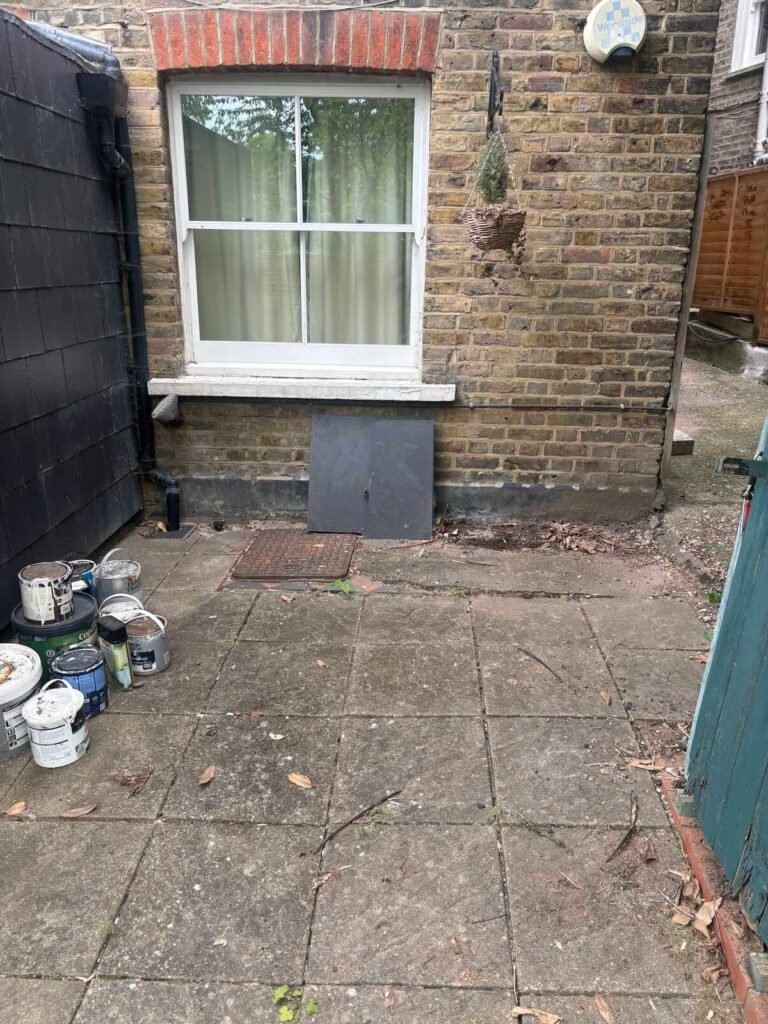 Cleared area after household junk removal in Harringay N4, London
