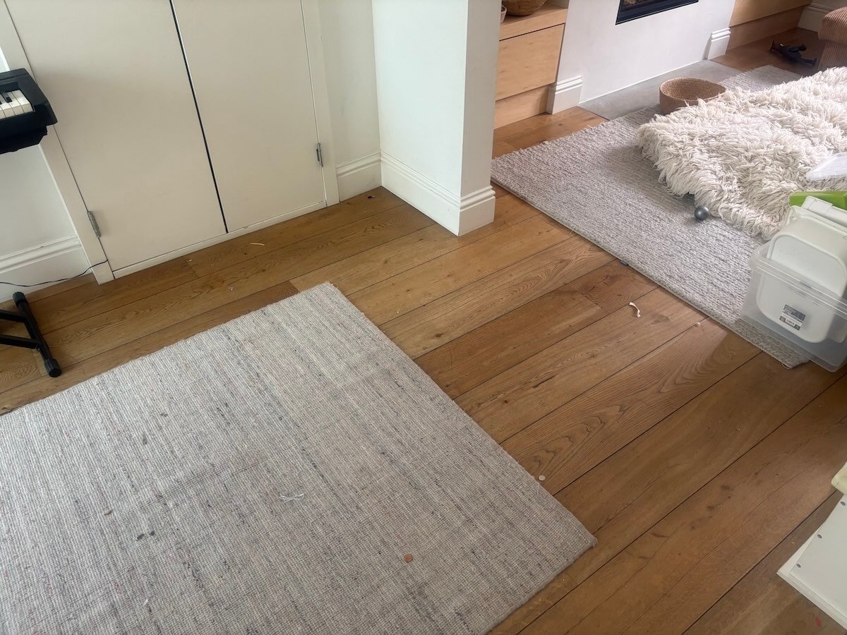 Clear floor in a Chetwynd Road flat after household contents were removed