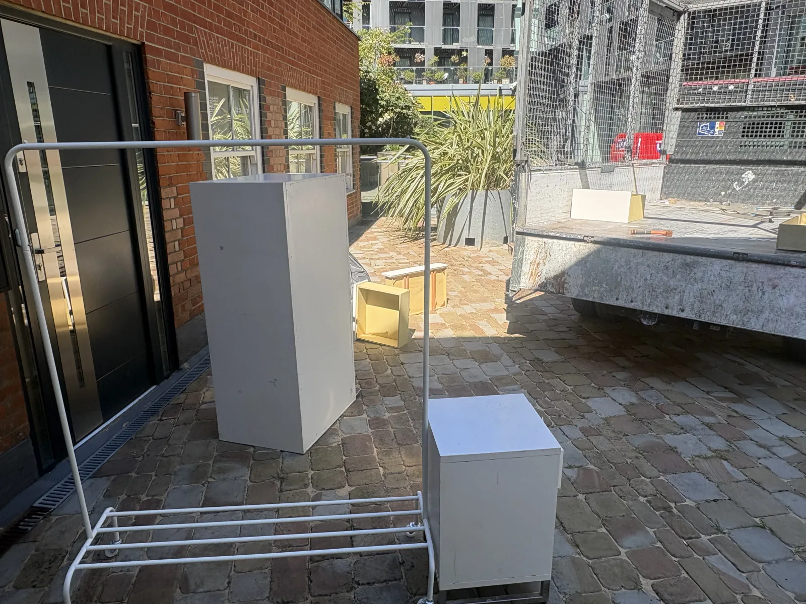 Rubbish awaiting clearance at Brewery Square, Clerkenwell EC1V.
