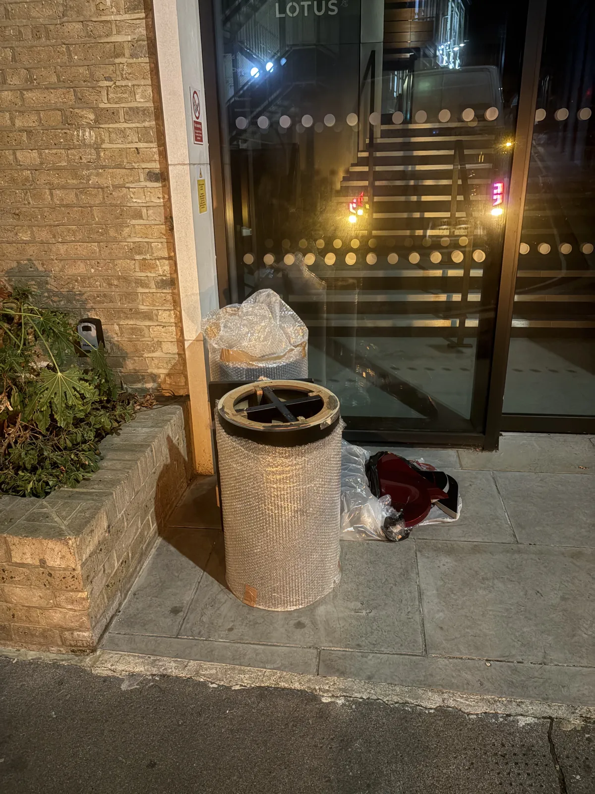 Rubbish awaiting collection on Vine Hill, Clerkenwell EC1R.