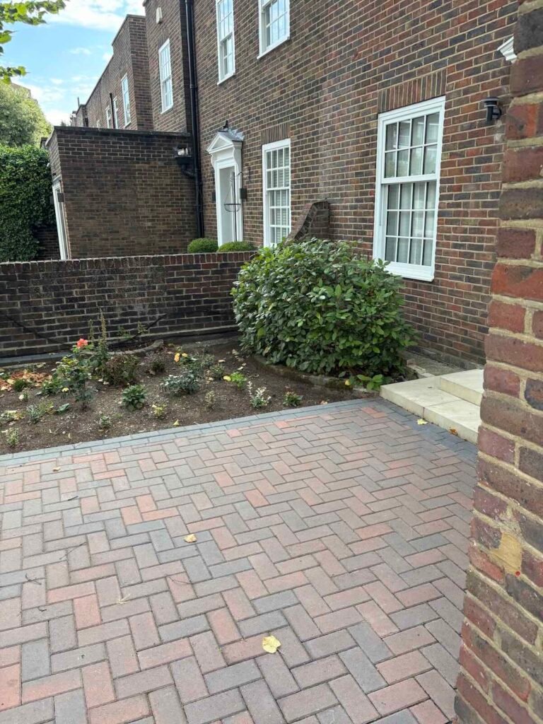 Outside area cleared after sofa removal in South Hampstead NW6